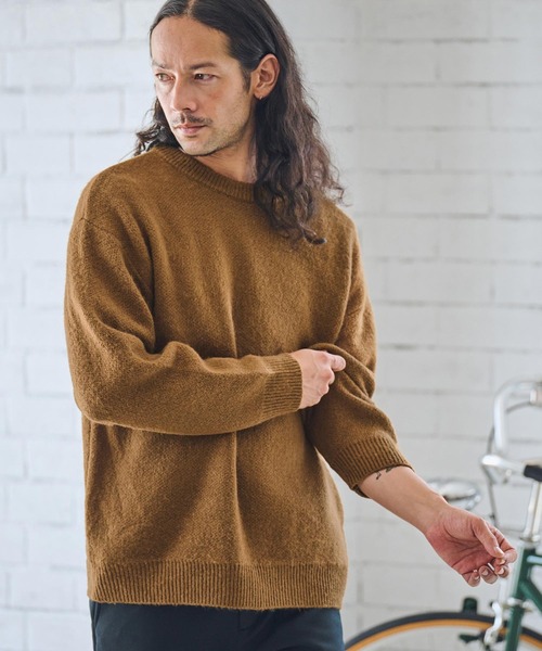 CAMBIO（カンビオ） セーター ニット mn3018- アクリル起毛CNセーター