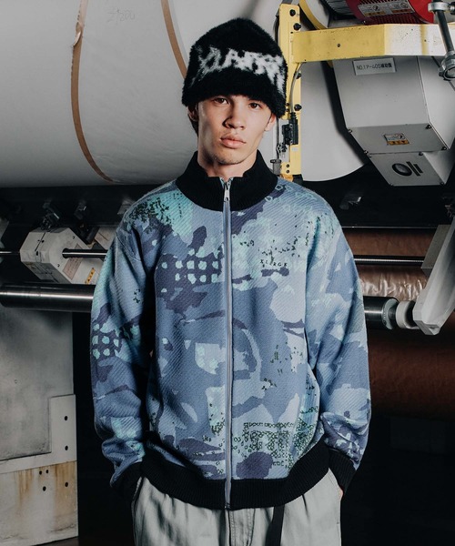 XLARGE（エクストラ ラージ） セーター ニット GEOMETRIC ZIP UP KNIT