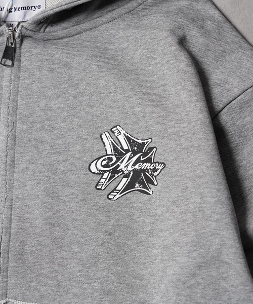 MEMORY パーカー 「MEMORY」ヘビーウェイト アイアンクロス ダブルZIP