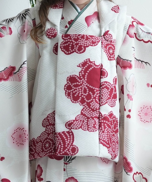 utatane 着物 七五三3歳用被布コートセット 女の子 ひよこ商店 レトロ