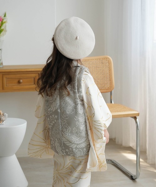 utatane 着物 七五三3歳用被布コートセット 女の子 ひよこ商店 レトロ