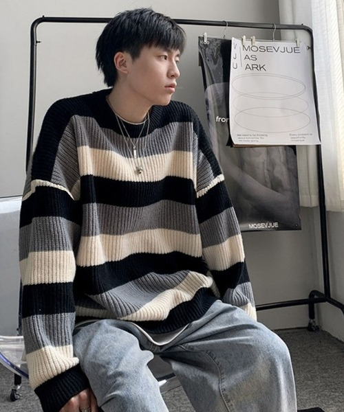 Anchor Smith（アンカー スミス） セーター ニット マルチボーダー