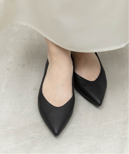 RANDA（ランダ） パンプス 2WAY シアーリボンチャンキーヒールパンプス