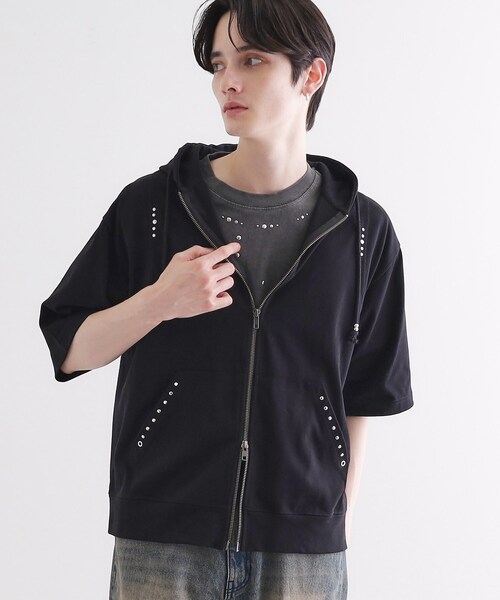 tk.TAKEO KIKUCHI（ティーケータケオキクチ） パーカー スタッズ