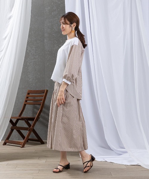 STUDIO PICONE（スタジオピッコーネ） スカート ストライプギャザー