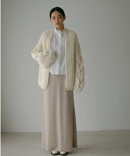 CASA FLINE（カーサフライン） スカート マキシ丈ベロアIライン