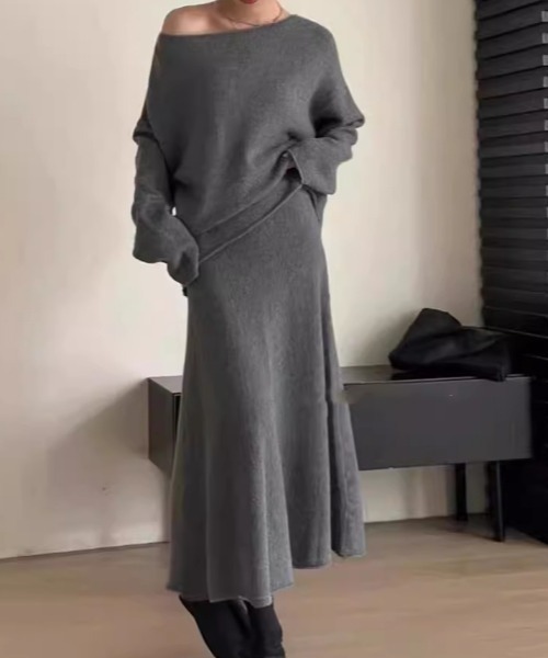 deux amour セットアップ クルーネックニットプルオーバー＋ロング