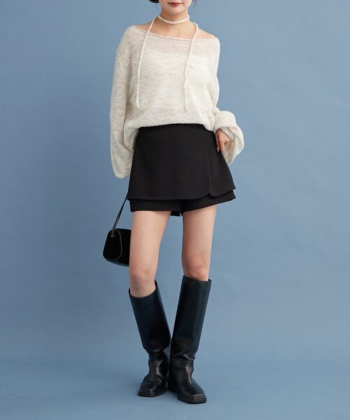 mystic（ミスティック） パンツ ラップレイヤードミニスカパン