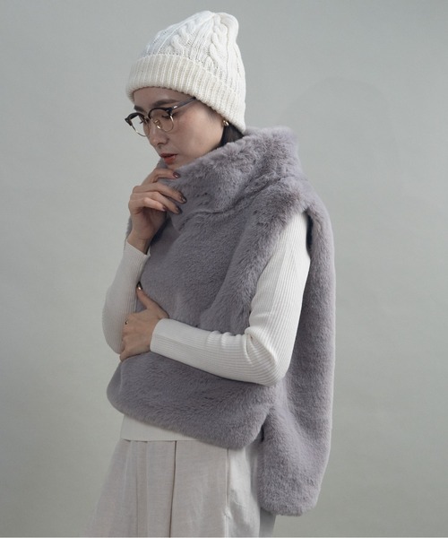 ベスト ジレ プルオーバーファーベスト レディース : ZOZOTOWN Yahoo