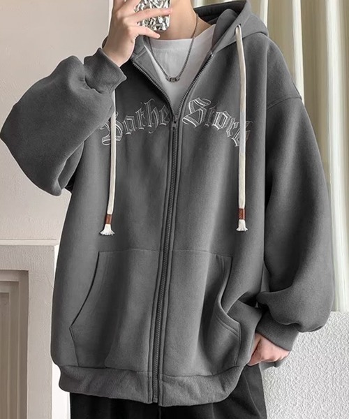 NOWLE（ノウル） パーカー 「NOWLE」ビッグシルエット フロントロゴ