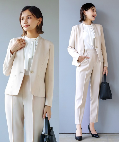 セットアップ 「洗濯機OK♪ストレッチで動きやすい♪シワになりにくい