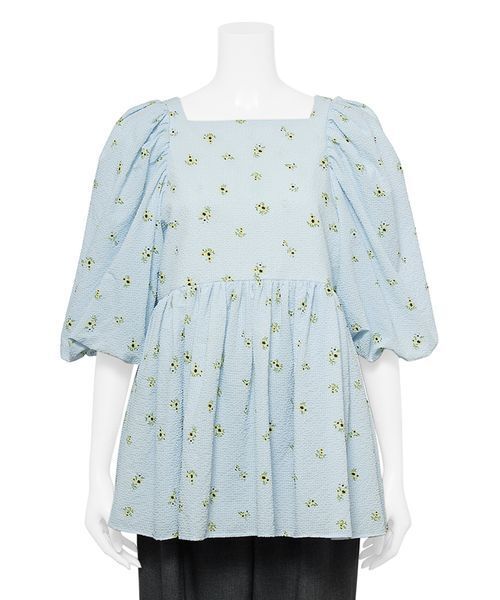 Mila Owen（ミラオーウェン） ブラウス シャツ バックリボンバルーン