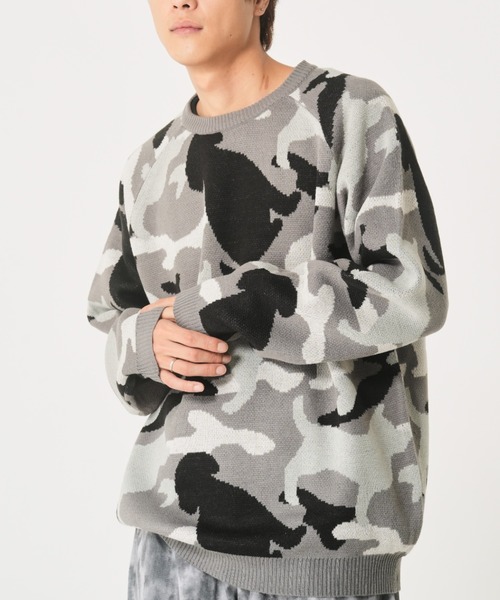 CORISCO（コリスコ） セーター ニット アニマルカモフラ柄ニット(M1