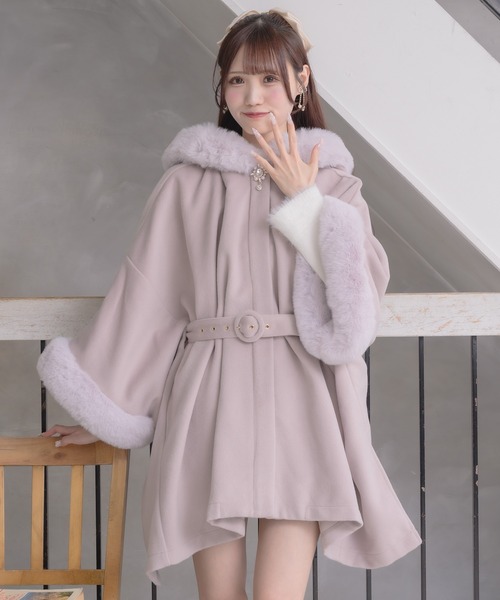 クチュールバイロジータ コート アウター ファーケープコート