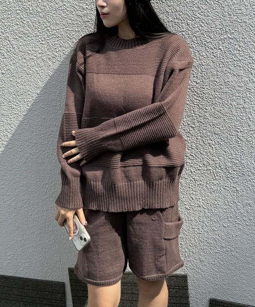 madrepadre セットアップ オーバーサイズニットショートパンツ