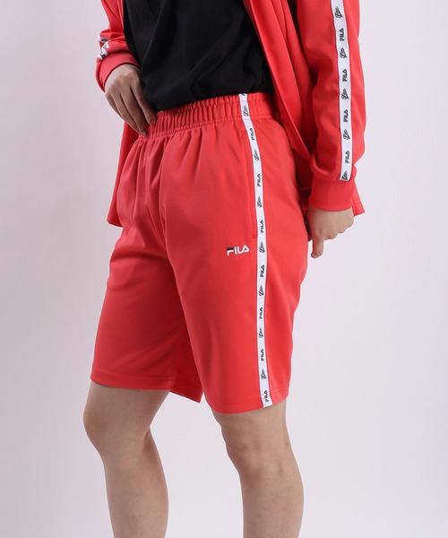FILA（フィラ） パンツ テープ付き ジャージ ハーフパンツ レディース