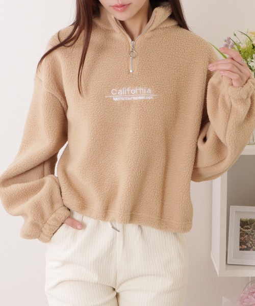 Lace Ladies（レースレディース） ハーフ ジップ ボア フリース プル