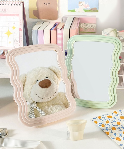 鏡 ウェーブスタンドミラー : ZOZOTOWN Yahoo!店 - 通販 - Yahoo