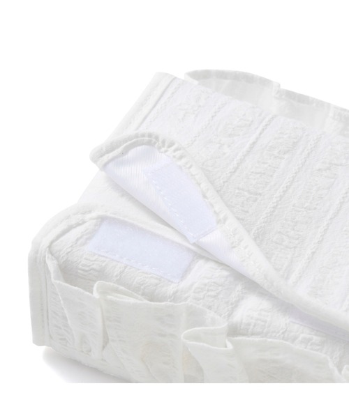 Francfranc（フランフラン） 収納 フリル ティッシュカバー ホワイト