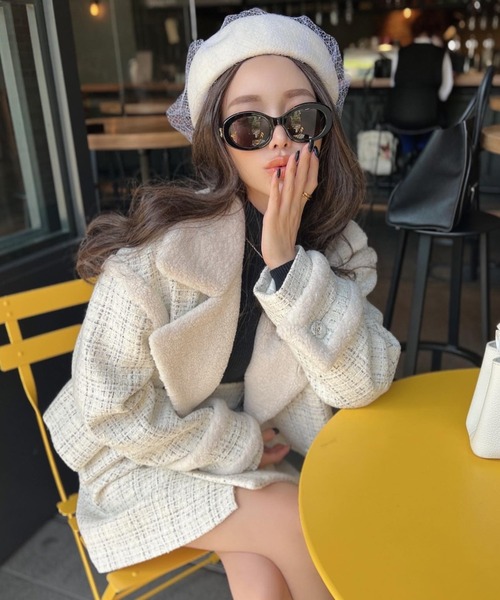 EIMY ISTOIRE（エイミーイストワール） アウター ツイードボア