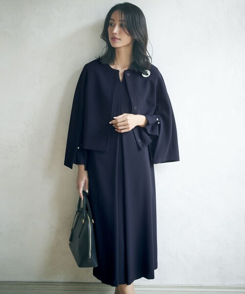 ジャケット ノーカラージャケット 「VERYコラボ 」トリアセ ダブル