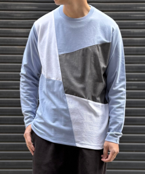 ikka（イッカ） tシャツ ブロックスポンチロンT メンズ : ZOZOTOWN