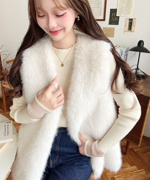 moment+ ベスト ジレ 「累計販売枚数1万枚突破！」Vネックロング