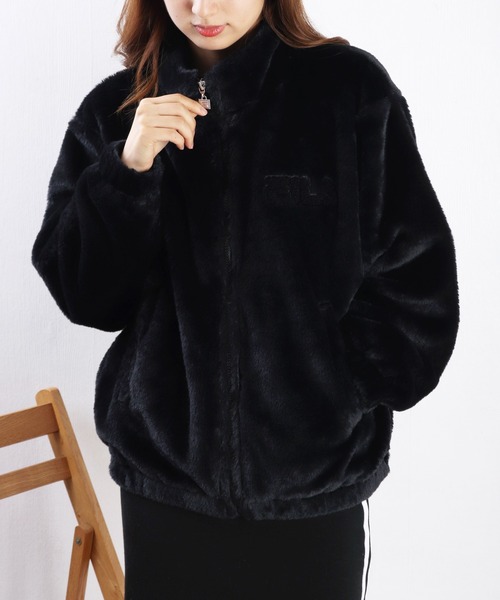 FILA（フィラ） ブルゾン アウター エコファー ジップアップ スタンド