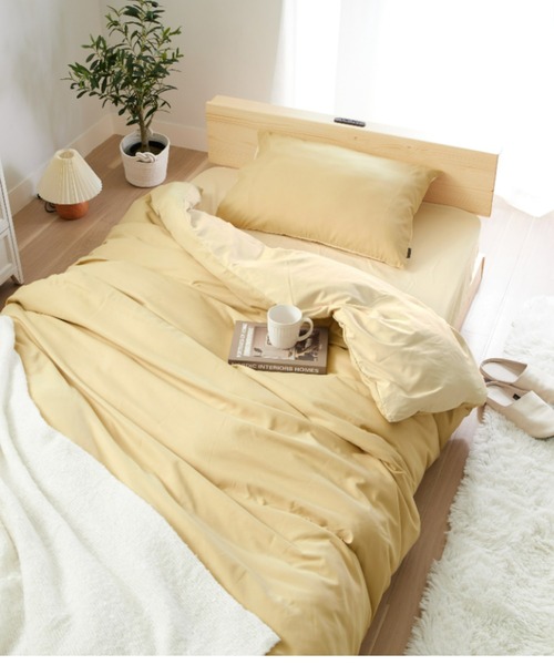 iellio ベッド 寝具 バイカラー カラフル 防ダニ ベッドカバー