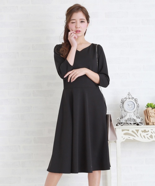 Lace Ladies（レースレディース） ドレス 七分袖シンプルAライン