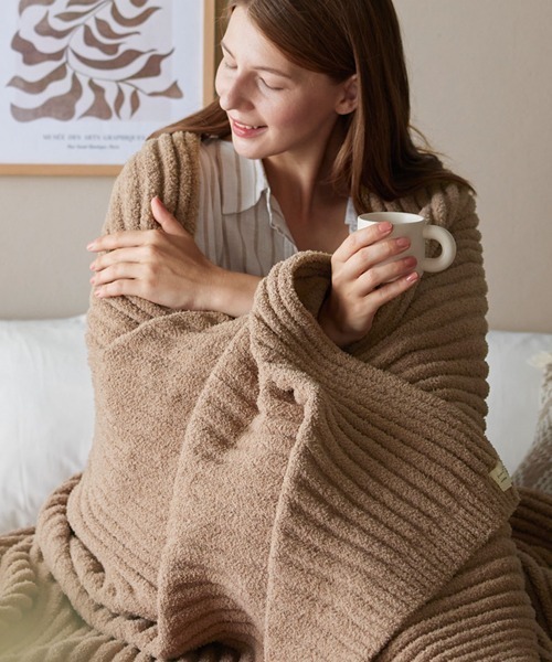 ブランケット もちもちホイップブランケット｜ストライプ│ダブル