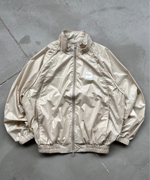 Perushu ブルゾン アウター スタンドネックサイド切り替えブルゾン