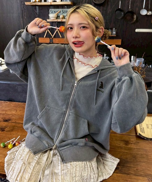 スクイッドマニア squidmania フルジップパーカー ② 古着 BAD SQUID