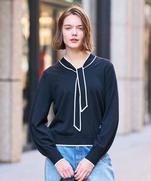 DRESSTERIOR（ドレステリア） ニット セーター 「洗える」配色ライン