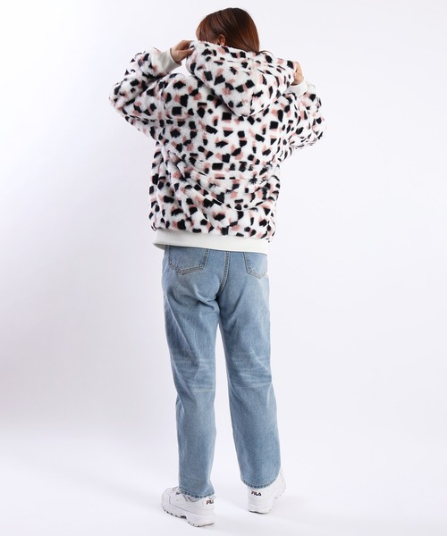 FILA（フィラ） コート アウター レディース フェイクファー フーディ