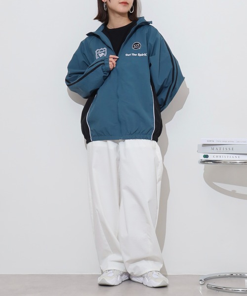 ナイロンジャケット 76Lubricants 裏メッシュ ナイロン切替ブルゾン