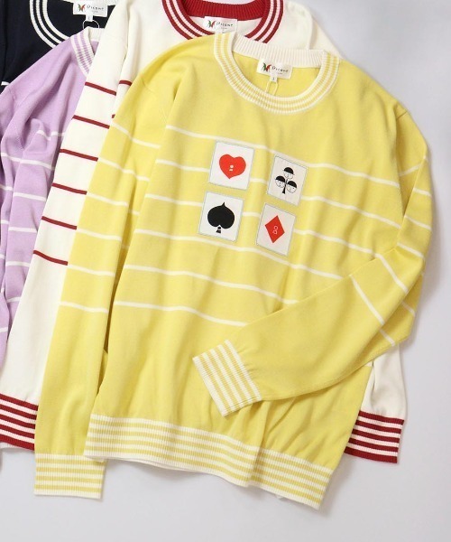 Picone CLUB（ピッコーネクラブ） ニット セーター トランプモチーフ