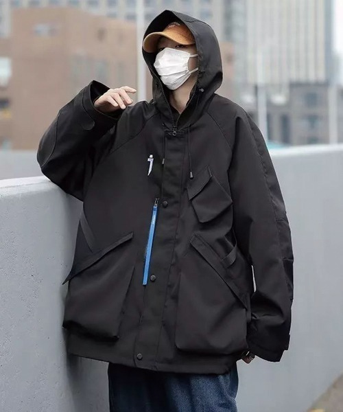 ALMO マウンテンパーカー ウインドブレーカー テーピング変形ポケット