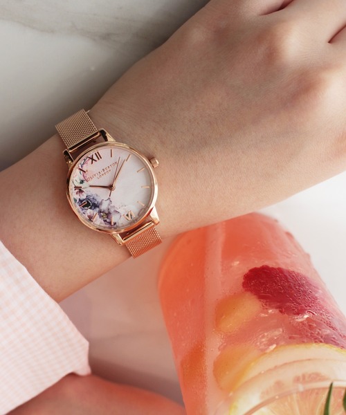 OLIVIA BURTON（オリビアバートン） 腕時計 花柄 ウォーターカラー