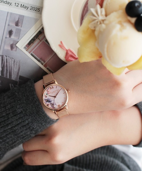 OLIVIA BURTON（オリビアバートン） 腕時計 花柄 ウォーターカラー