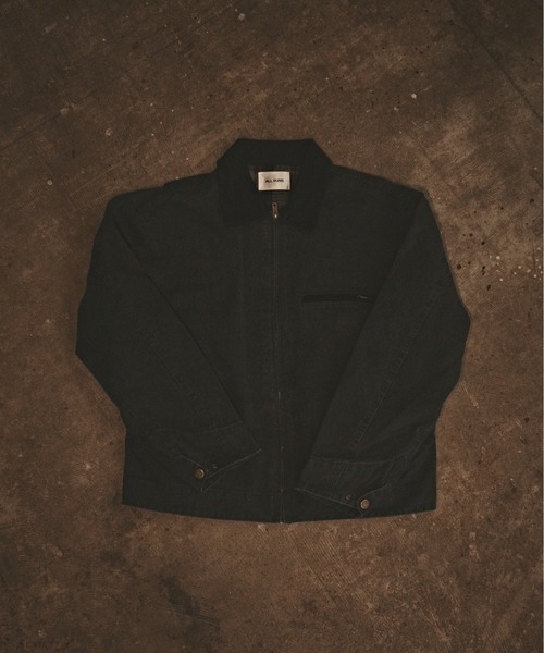 ALL RUNS ブルゾン アウター ヴィンテージ加工 ジップアップブルゾン