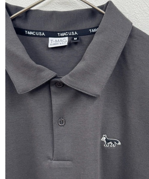 T-MAC OUTING ポロシャツ T-MAC ワンポイント刺繍 オーバーサイズ半袖