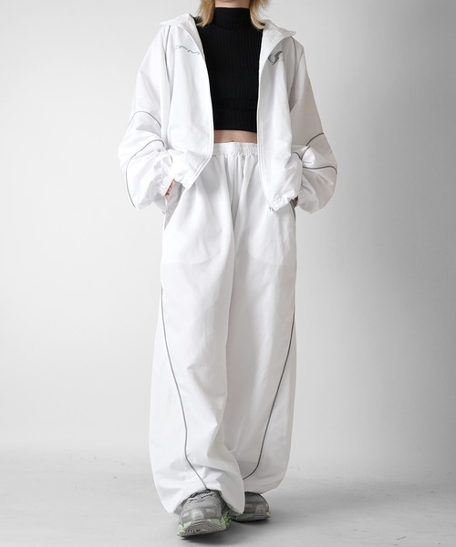 Confirm（コンファーム） パンツ Y2K 切替パイピングサイドライン 裾