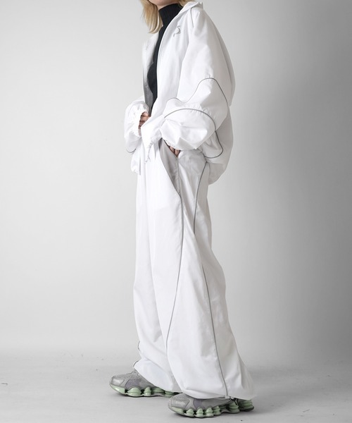 Confirm（コンファーム） パンツ Y2K 切替パイピングサイドライン 裾