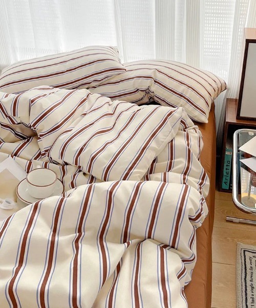 ベッド 寝具 「 ammy. / エイミードット 」 バイカラー ストライプ