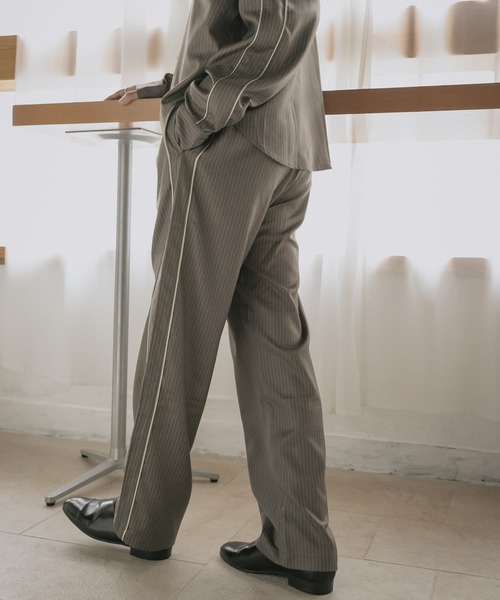 SENSE OF PLACE by URBAN RESEARCH パンツ サイドラインピンストライプ