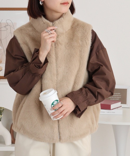 FUNALIVE（ファンアライブ） ベスト ジレ je crois soi スタンドカラー