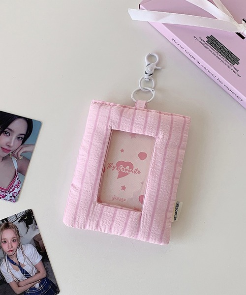 LYEON（リヨン） カードケース 推し活トレカホルダー/ストライプ柄