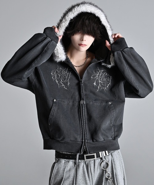 ADRER（アドラー） パーカー Detachable Fur Short Full-Zip Parkar