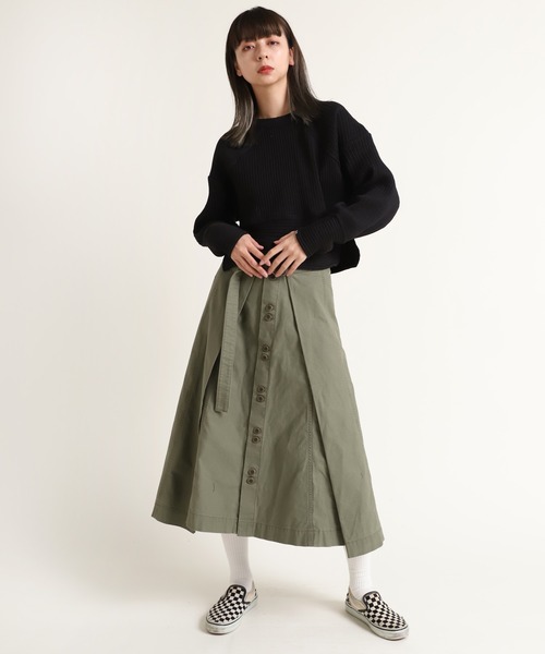 RNA（アールエヌエー） スカート G1009 セミラップロングスカート